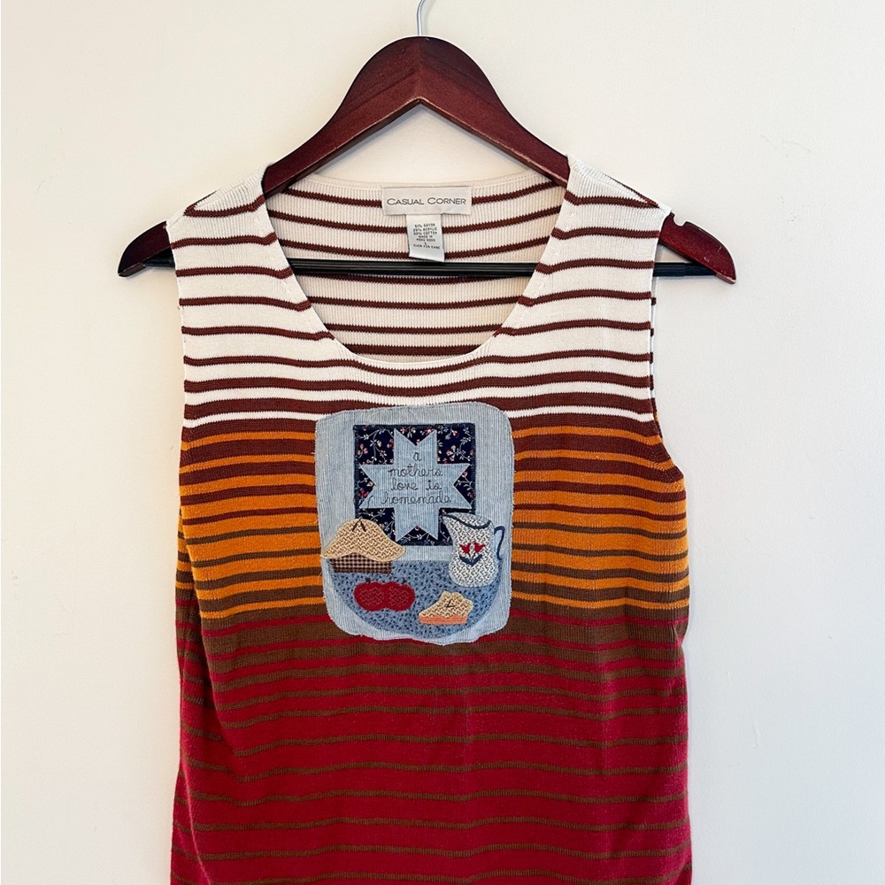 Vintage Mothers Love is Homemade Baking / Quilted Tank top